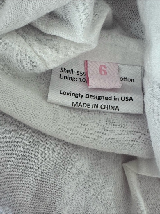 Caroline Kate Lavender Lace Overlay Linen Dress 6 - Picture 9 of 12